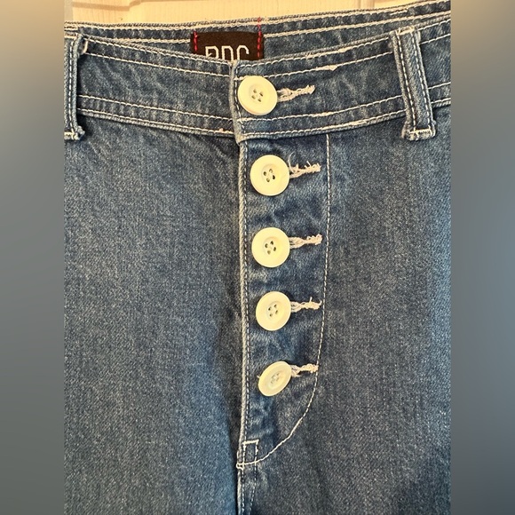 BDG Urban Outfitters 26 Super Wide Button Fly Hi Waist 70’s Hippie Flower Child - Picture 4 of 11